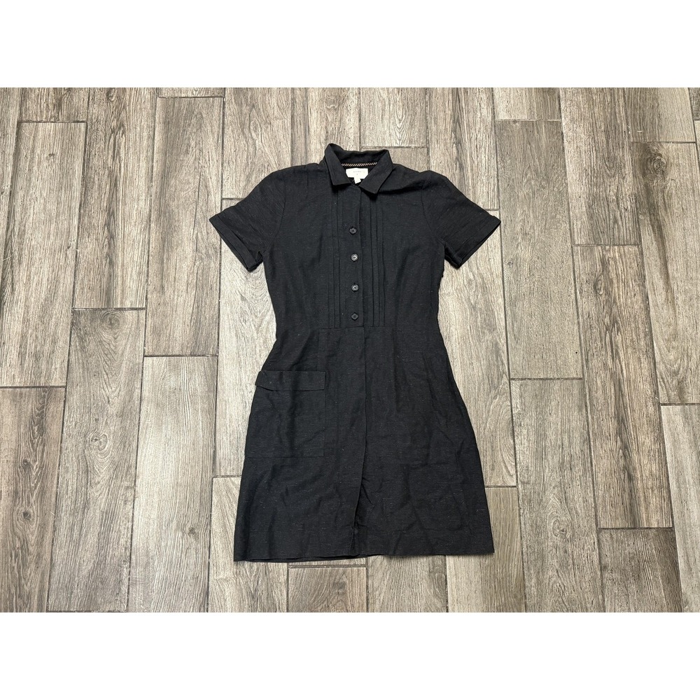 Billy Reid Black Short-Sleeve Shirt Dress